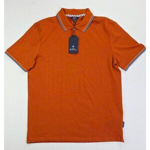 Ben Sherman Size Small Mens Burnt Orange Rust Color Logo Tag Umber Polo NWT